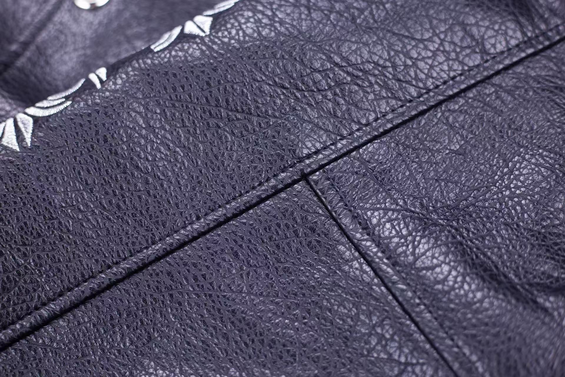 Fleur-de-lis Patch Varsity Jacket - Grey Tie-dye Outerwear A5588